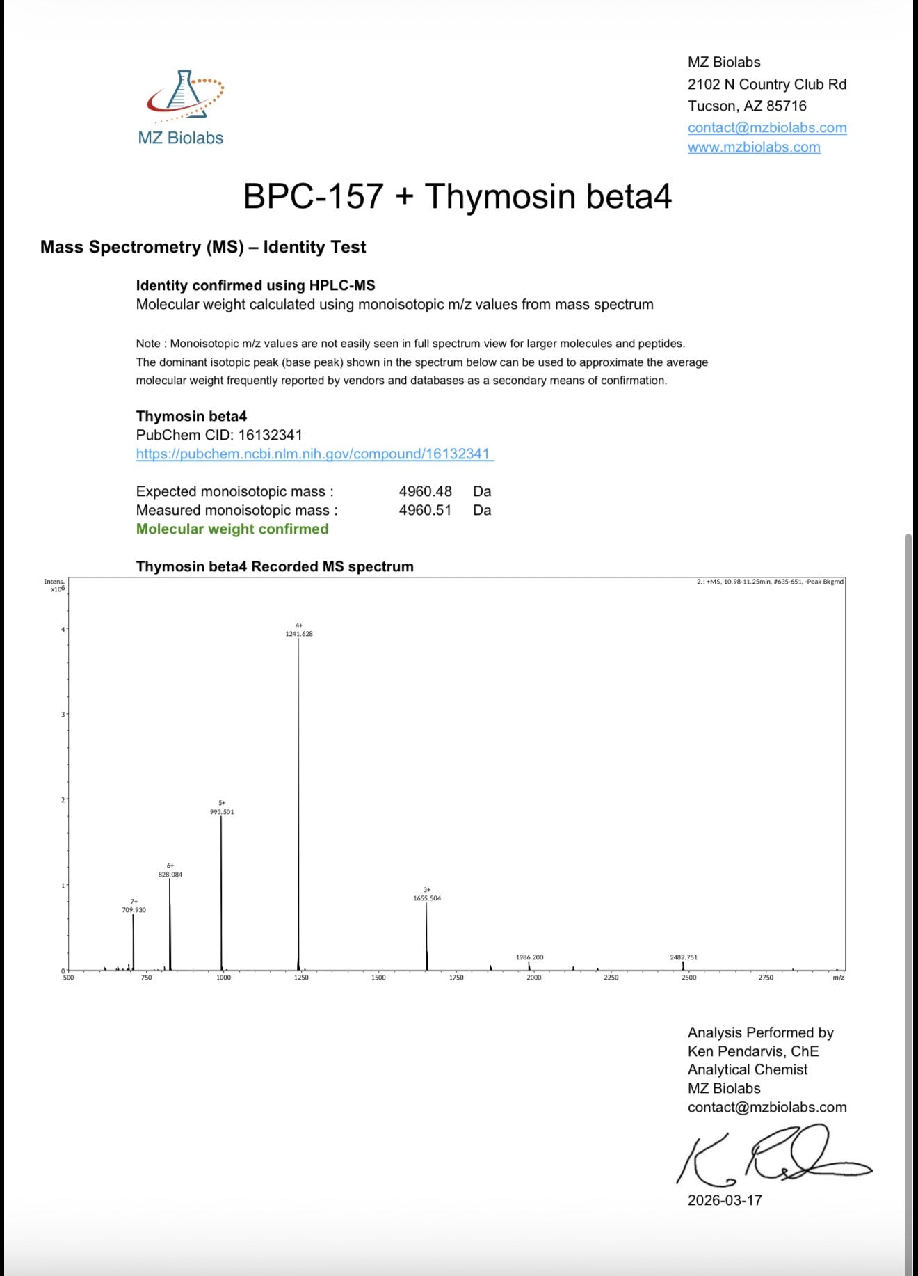 BPC157/TB500 Vial